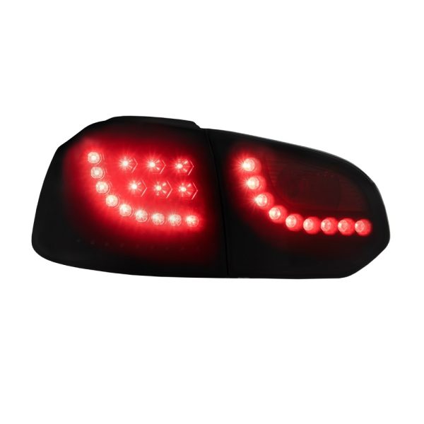 Volkswagen Golf 6 mustat LED takavalot