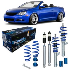 JOM BlueLine coilover-alustasarja VW EOS (1F7, 1F8) 2006-2015 (Maksimi akselimassa etu/taka: 1105 kg / 1250 kg)