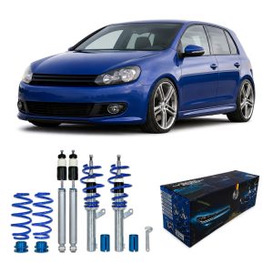 JOM BlueLine coilover-alustasarja VW Golf (5K1, 517, AJ5) 2008-2016 (Maksimi akselimassa etu/taka: 1200 kg / 990 kg)