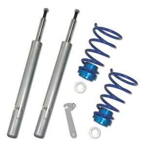 JOM BlueLine coilover-alustasarja BMW 5-sarja (E34) 1991-1996, E34 Touring 524TD/530i/520D/525D/TD/TDS/530D 1991-1996 (Maksimi akselimassa etu/taka: 1060 kg / 1260 kg)