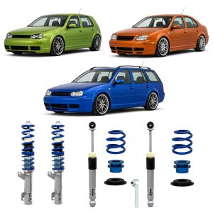 JOM BlueLine coilover-alustasarja VW Bora (1J2, 1J6), Golf (1J1, 1J5), 1999-2007
