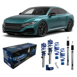 JOM BlueLine coilover-alustasarja VW Arteon (3H) 2017- (Maksimi akselimassa etu/taka: 1160 kg / 1250 kg)