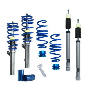 JOM BlueLine coilover-alustasarja Audi A3 (8V) 2012- (Maksimi akselimassa etu/taka: 1200 kg / 1250 kg)