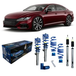 JOM BlueLine coilover-alustasarja VW Arteon (3H) 2017- (Maksimi akselimassa etu/taka: 1200 kg / 1250 kg)